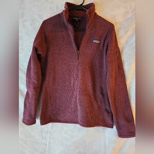 Patagonia better sweater pullover 1/4 zip Color, Burgundy.